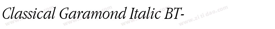 Classical Garamond Italic BT字体转换